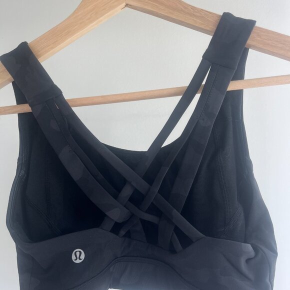 Lululemon High Coverage Sports Bra Dark Camo Print - Picture 3 of 3
